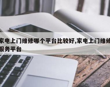 家电上门维修哪个平台比较好,家电上门维修服务平台